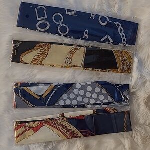 Set of 4 New scarfs/ twillies